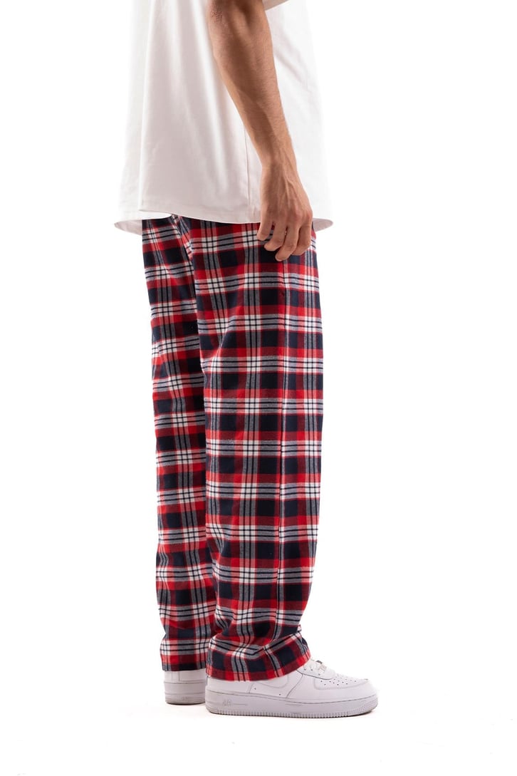 Ekose Desen Bel Lastikli Antrasit Pijama
