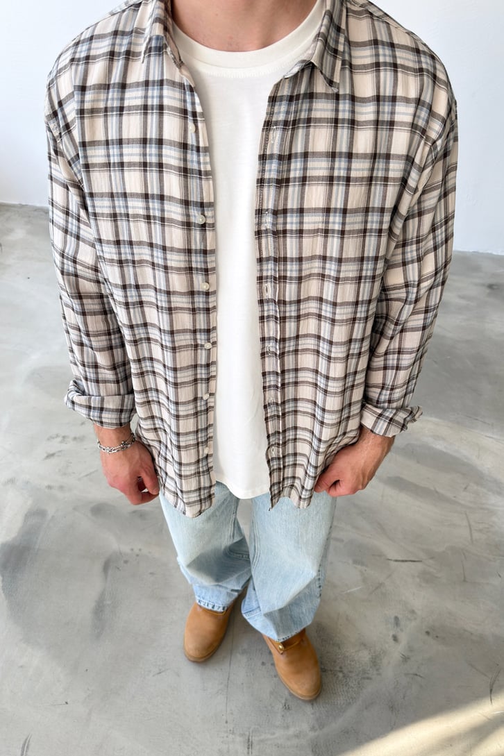 Ekose Oversize Gömlek
