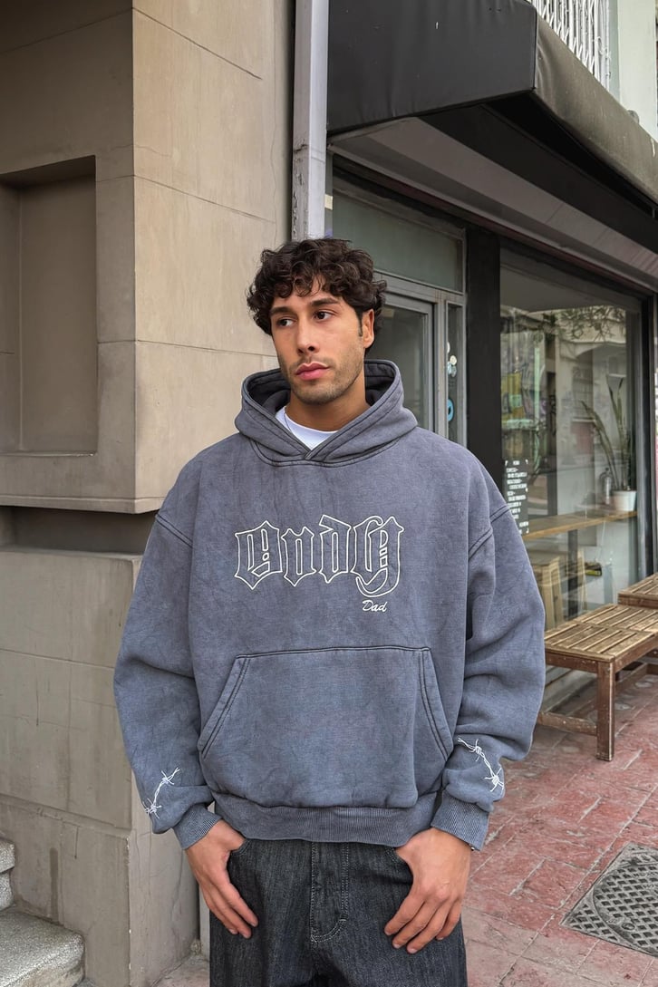Endy Dad Nakışlı Hoodie