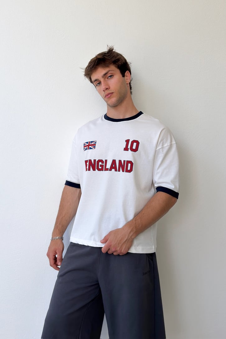 England 10 Baskılı Tişört
