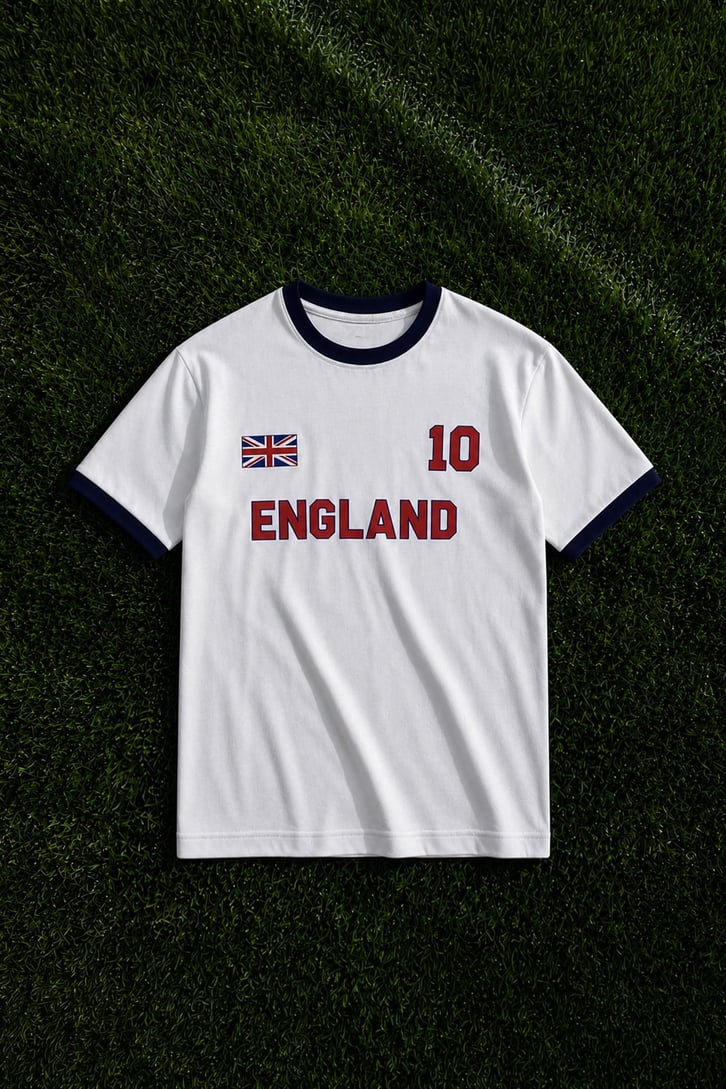 England 10 Baskılı Tişört