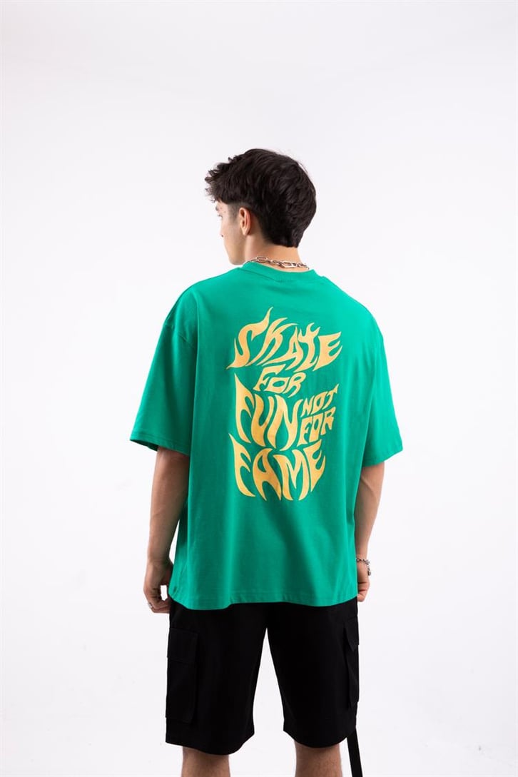 Enjoyment Baskılı Oversize Tshirt