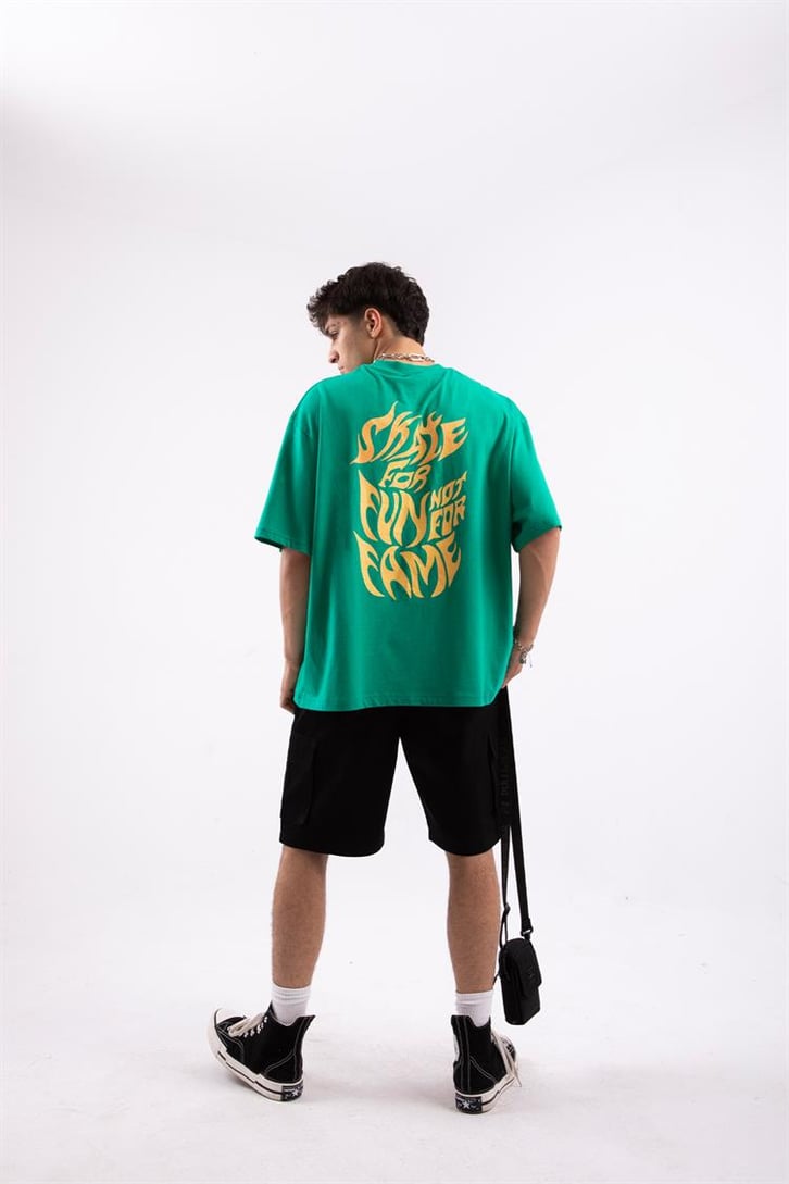 Enjoyment Baskılı Oversize Tshirt