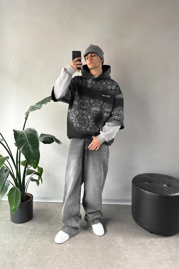 Essence Of Life Baskılı Hoodie