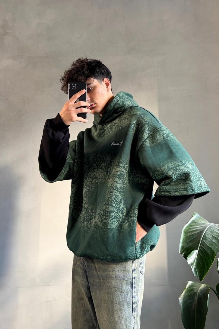 Essence Of Life Baskılı Hoodie
