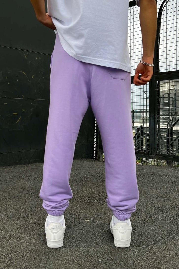 Essentials Baskılı Lila Jogger Eşofman Altı