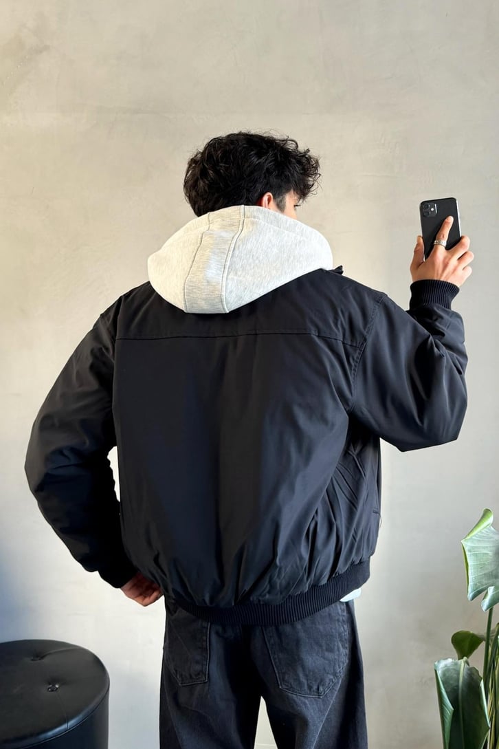 Etek Ribanalı Mevsimlik Bomber Mont
