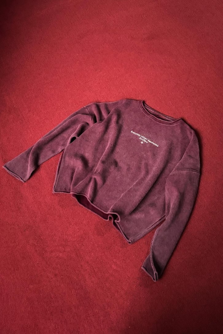 Everyday Baskılı Crop Sweatshirt