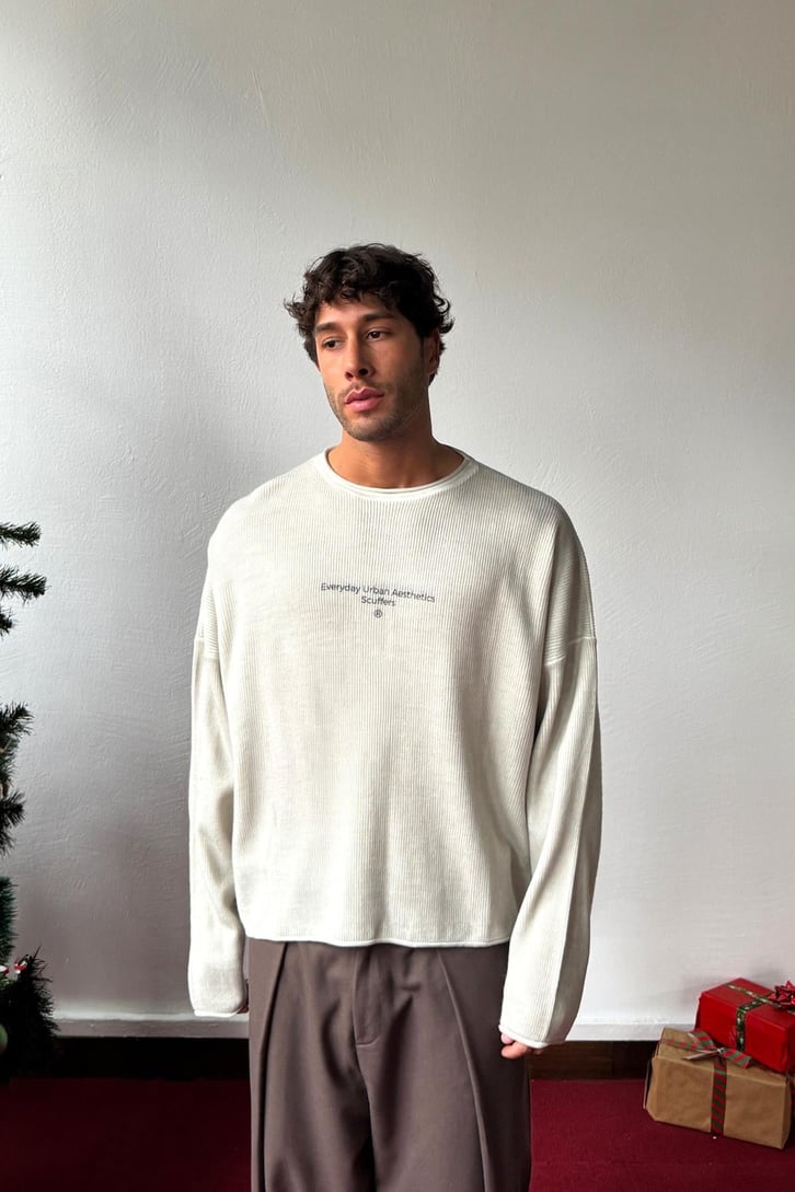 Everyday Baskılı Crop Sweatshirt