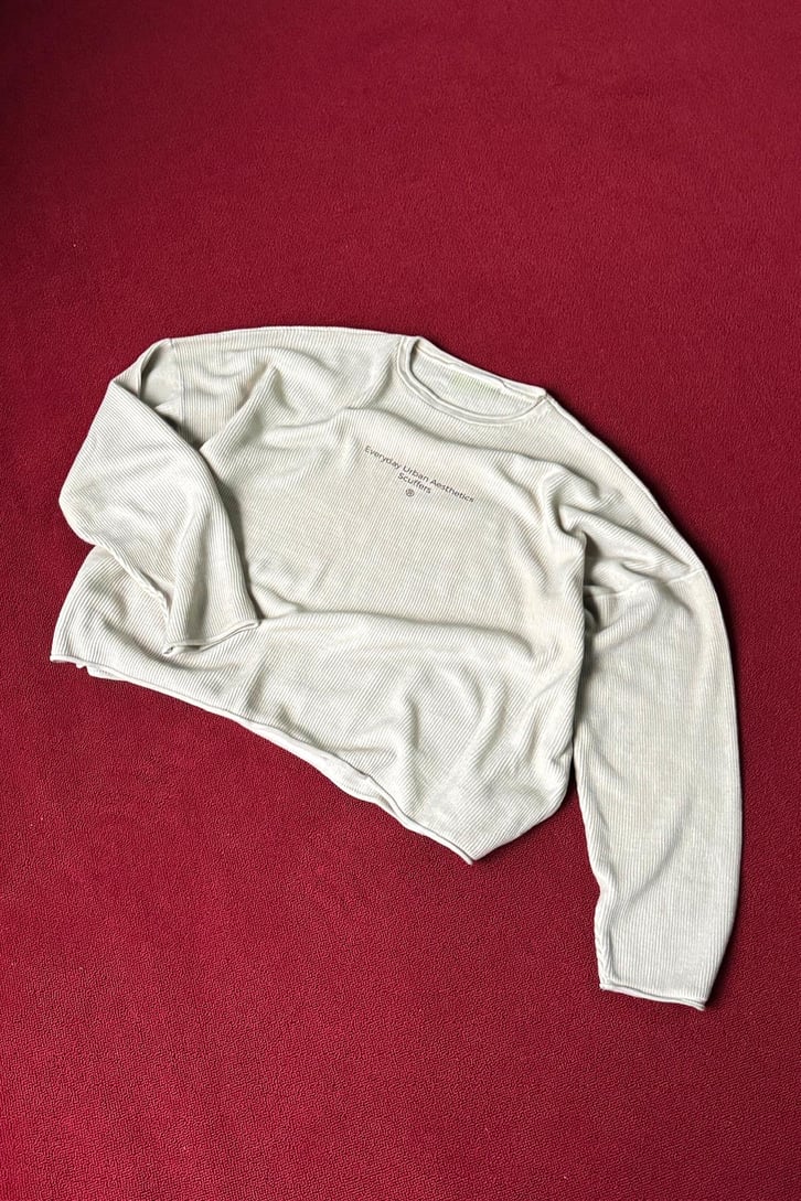 Everyday Baskılı Crop Sweatshirt