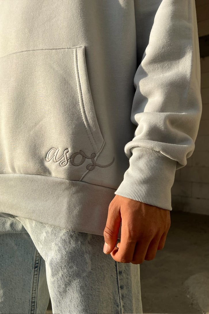 Evolotion Sırt Baskılı Buz Gri Oversize Sweatshirt