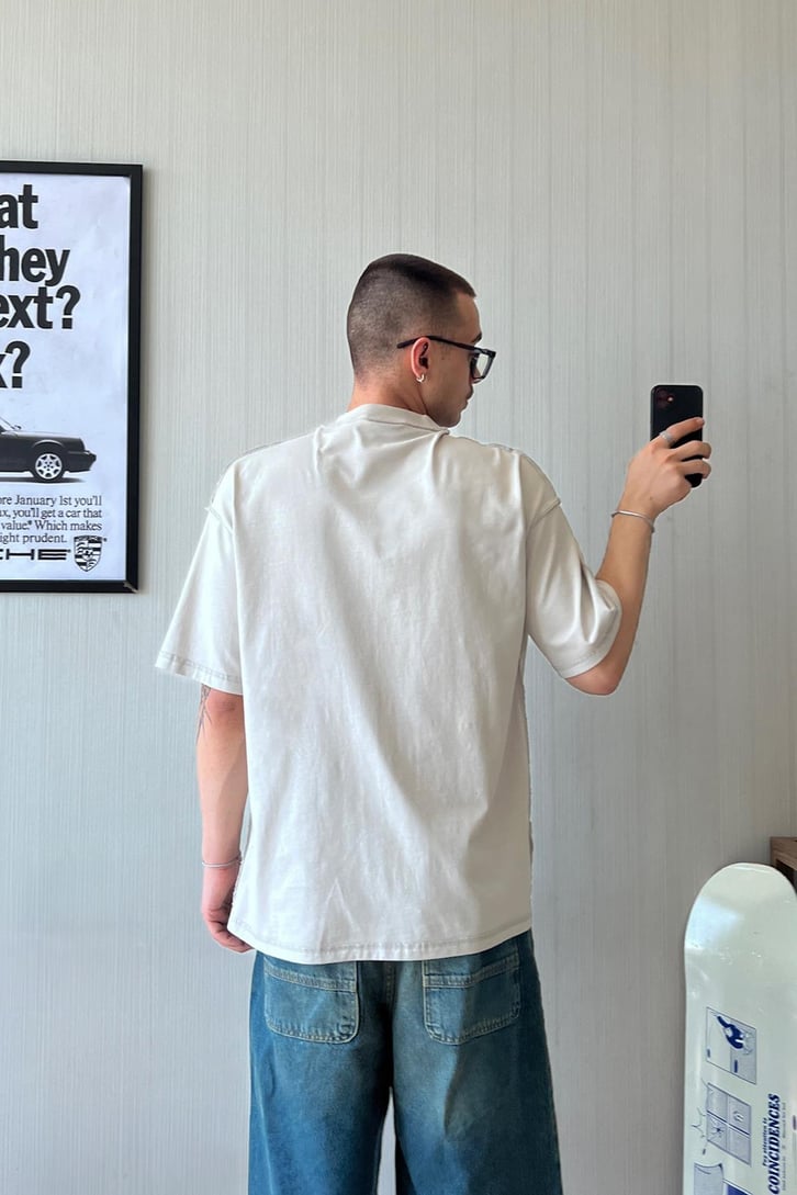 Fall in Love Baskılı Oversize Tişört