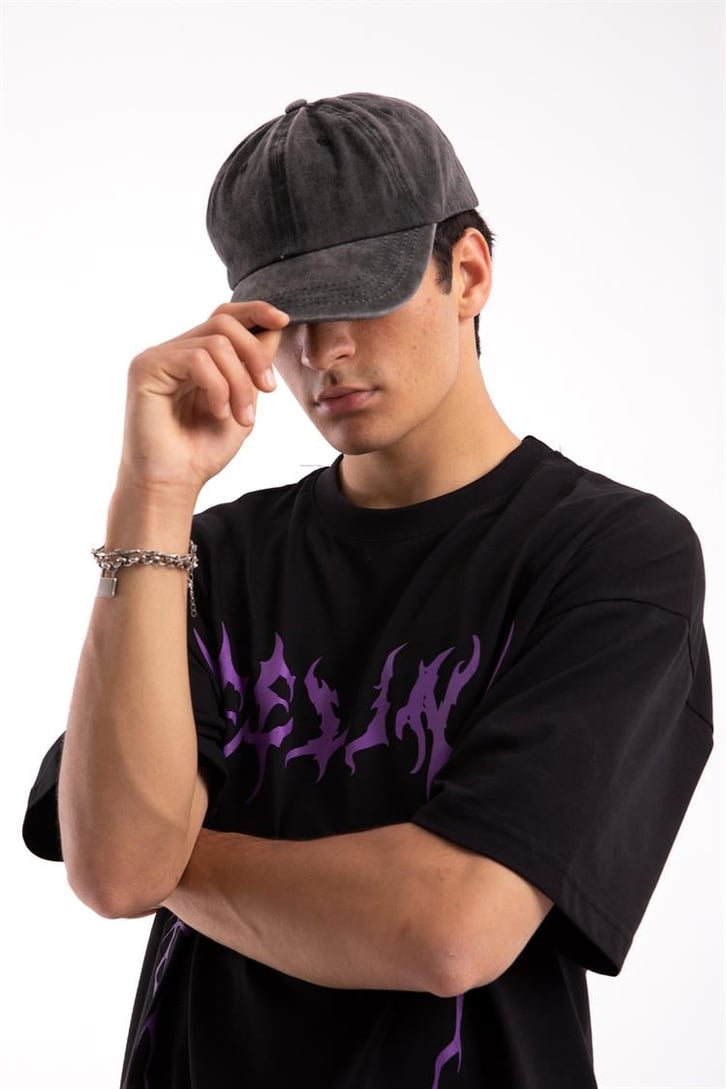 Feeling Skull Baskılı  Oversize Tshirt