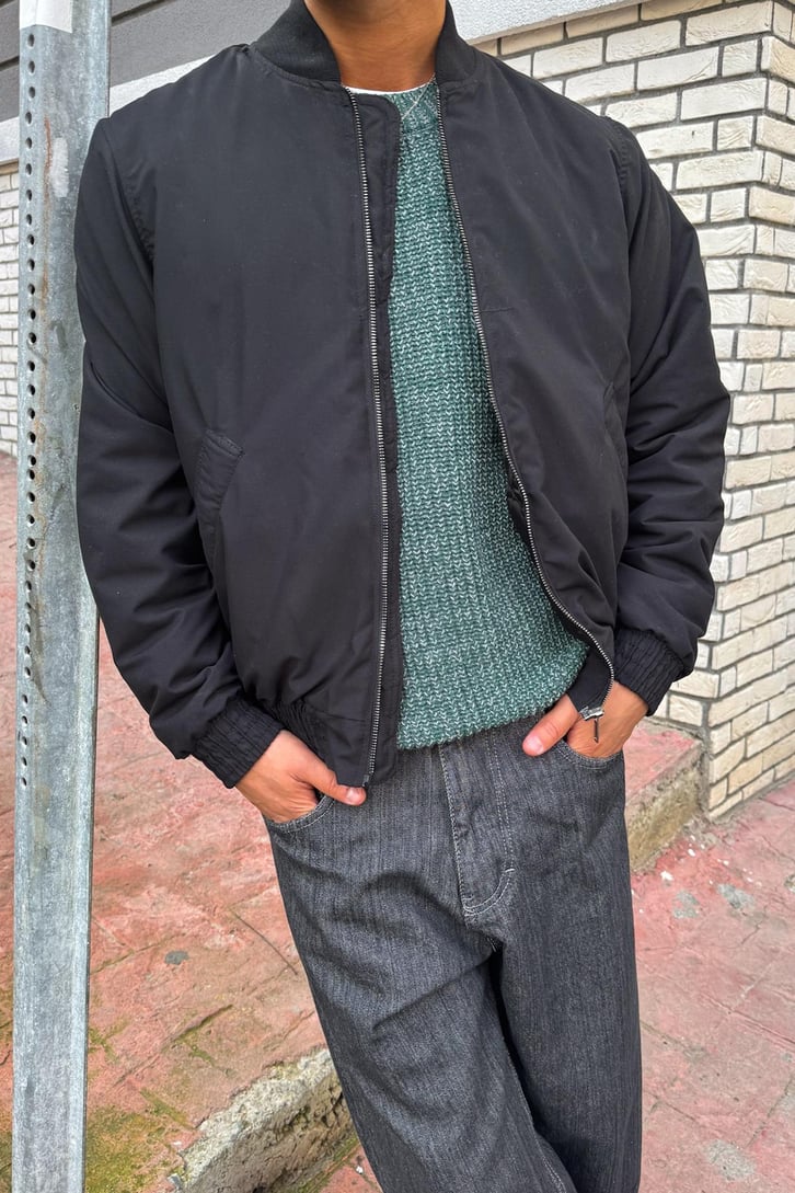 Fermuarlı Bomber Ceket
