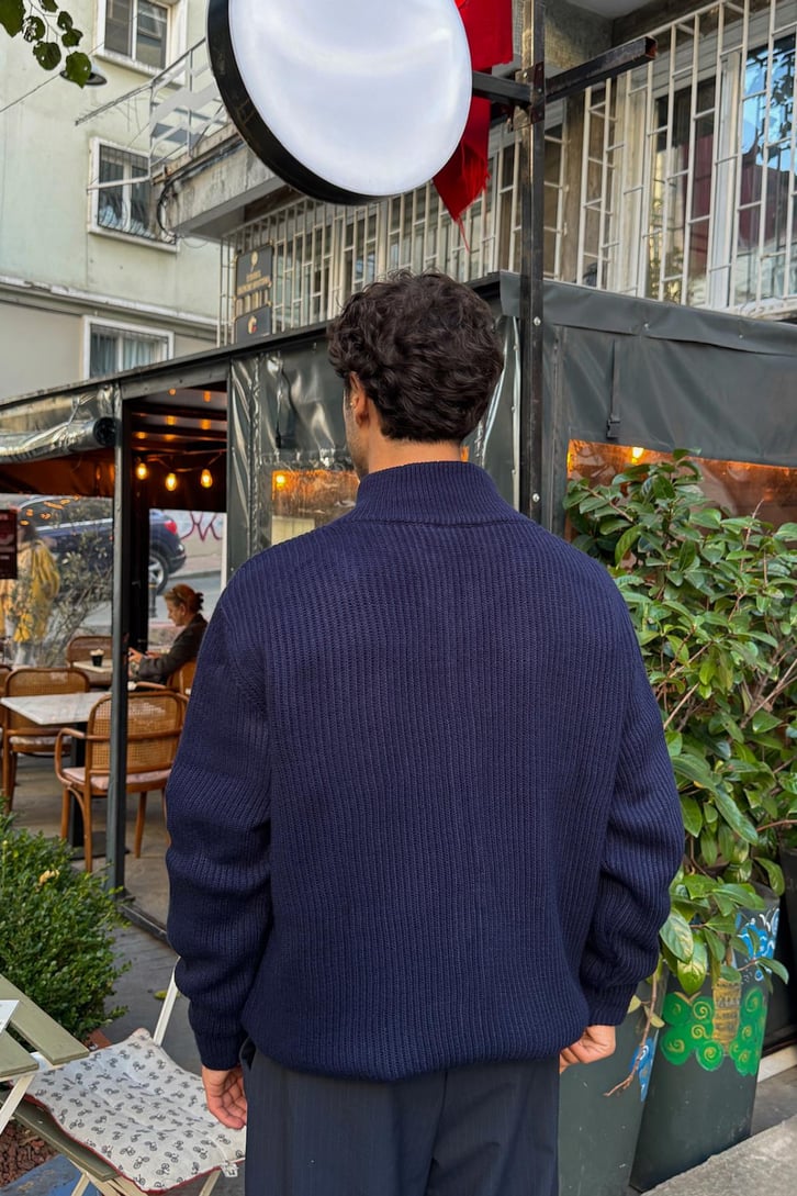 Fermuarlı Triko Hırka