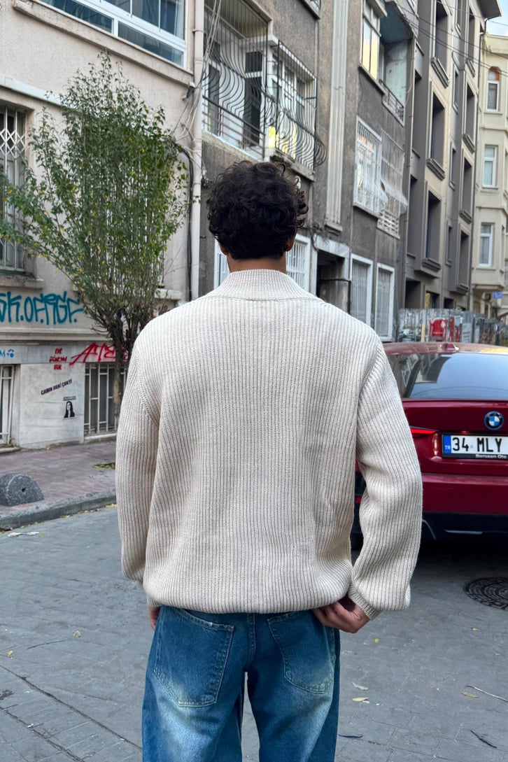 Fermuarlı Triko hırka
