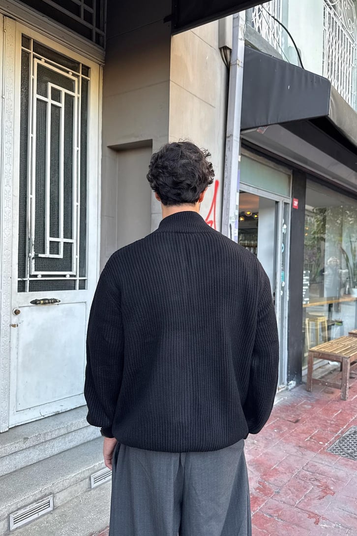 Fermuarlı Triko Hırka