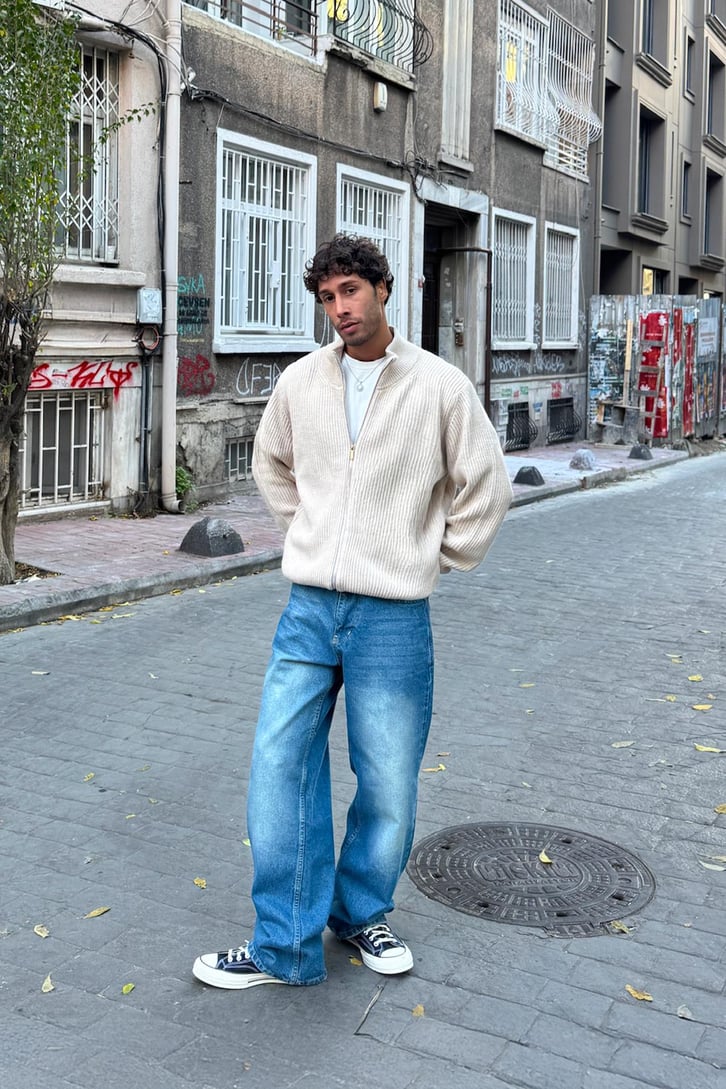 Fermuarlı Triko hırka