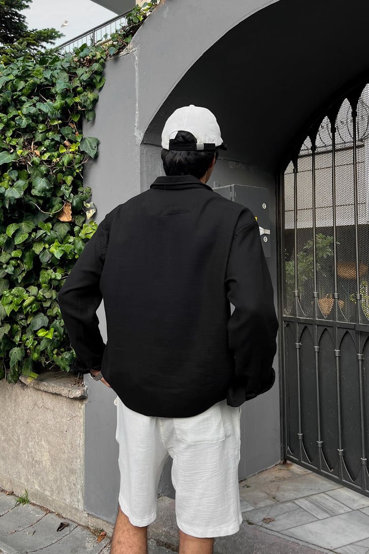 Finest Basic Keten Oversize Gömlek