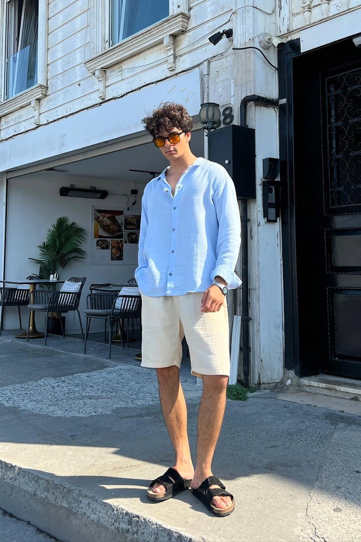 Finest Basic Keten Oversize Gömlek