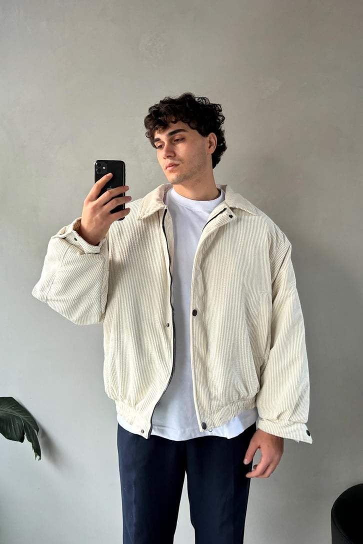 Fitilli Kadife Bomber Mont