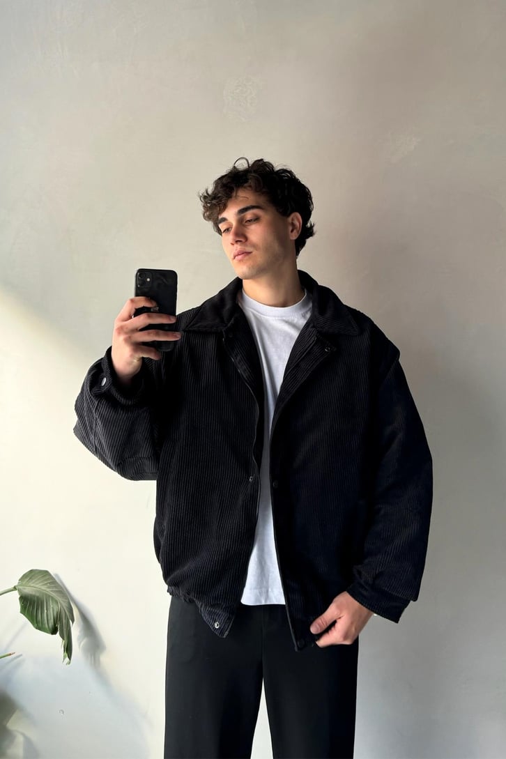 Fitilli Kadife Bomber Mont