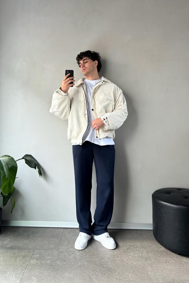 Fitilli Kadife Bomber Mont