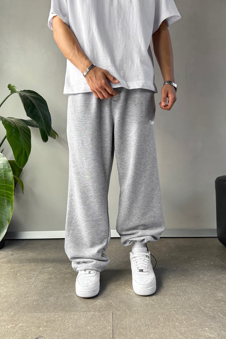 Flaw Atelier Baggy Eşofman Altı Gri Melanj