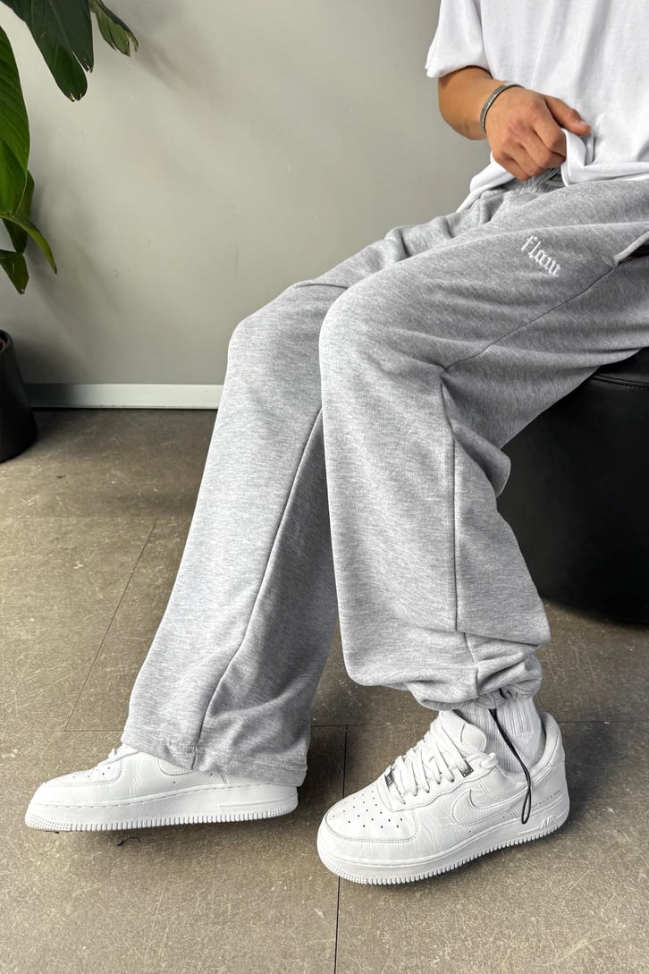 Flaw Atelier Baggy Eşofman Altı Gri Melanj