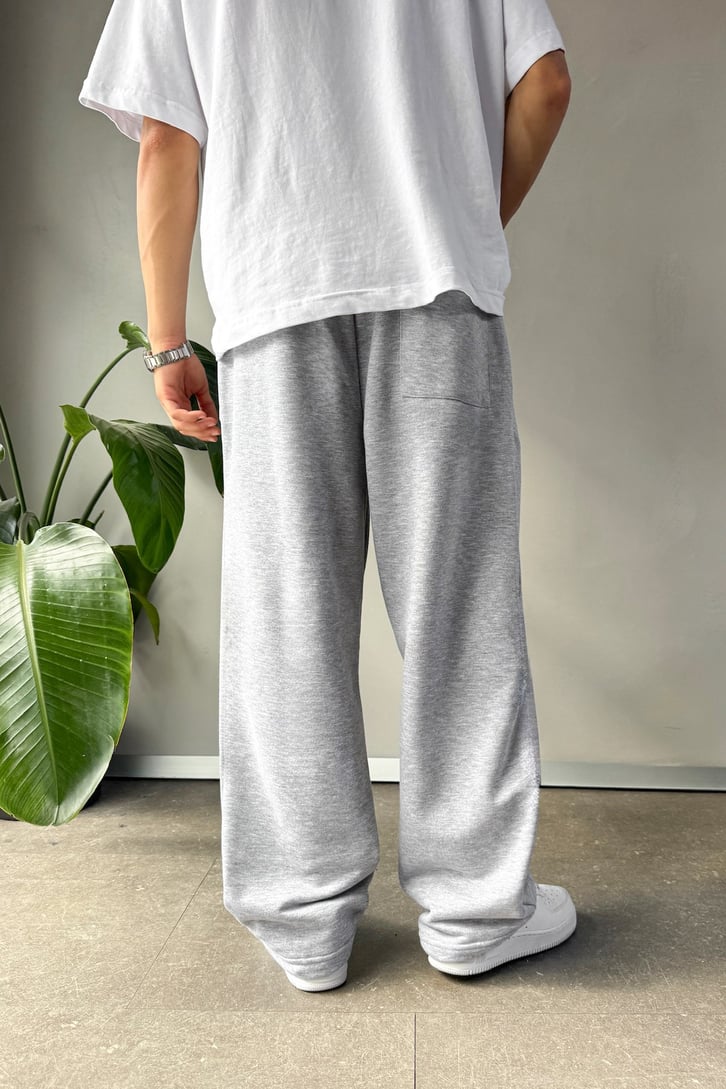 Flaw Atelier Baggy Eşofman Altı Gri Melanj