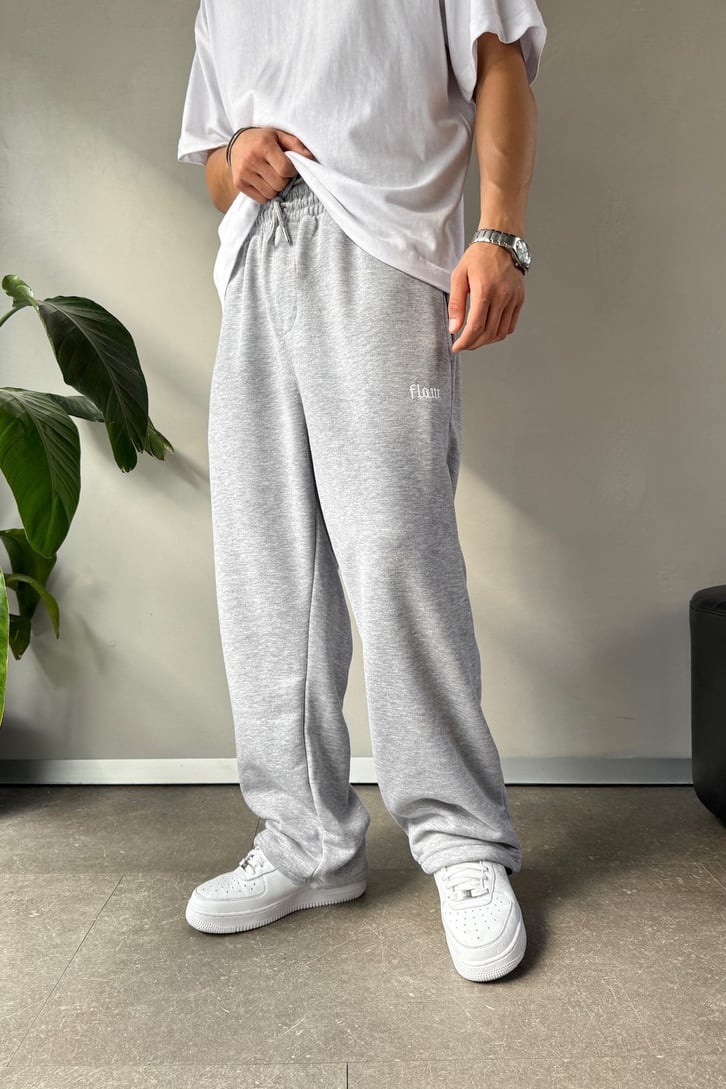 Flaw Atelier Baggy Eşofman Altı Gri Melanj