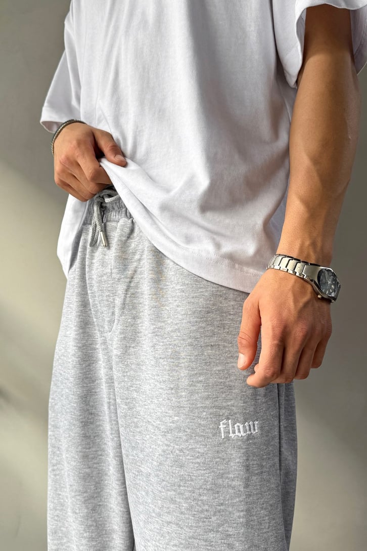 Flaw Atelier Baggy Eşofman Altı Gri Melanj