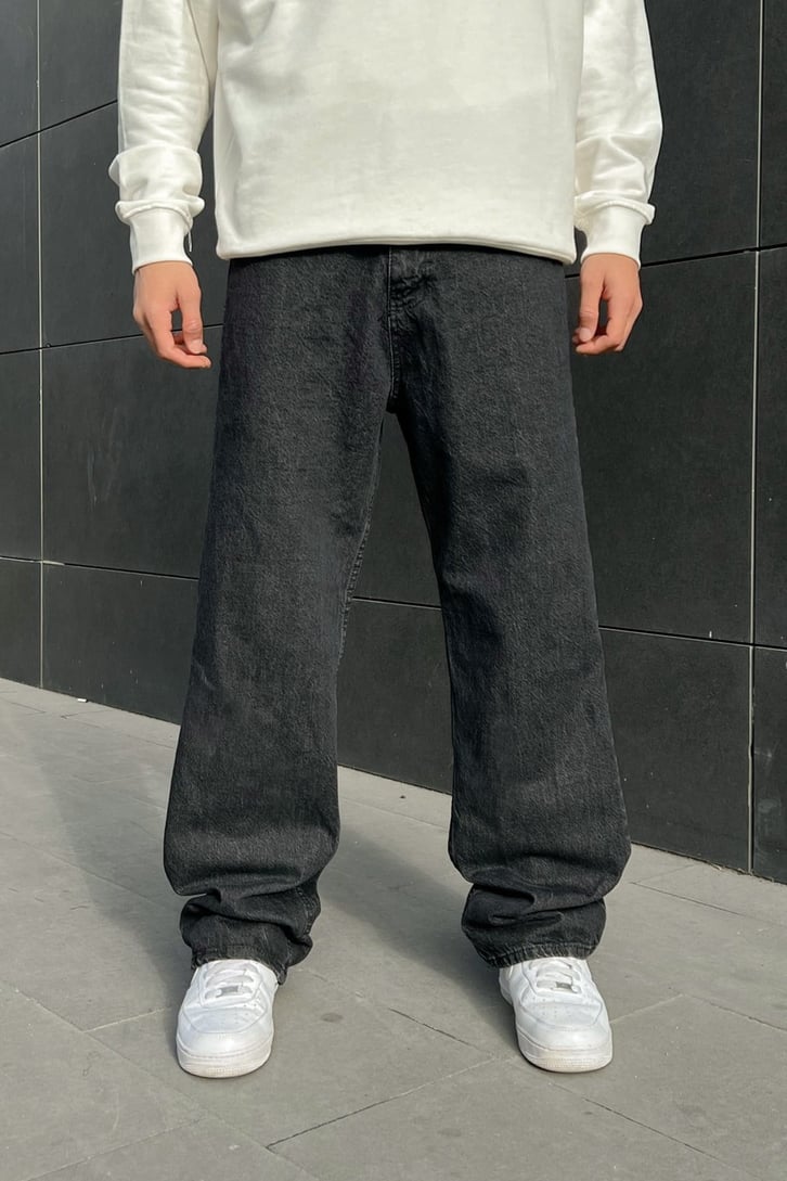 Flaw Atelier Basic Antrasit Baggy Jean