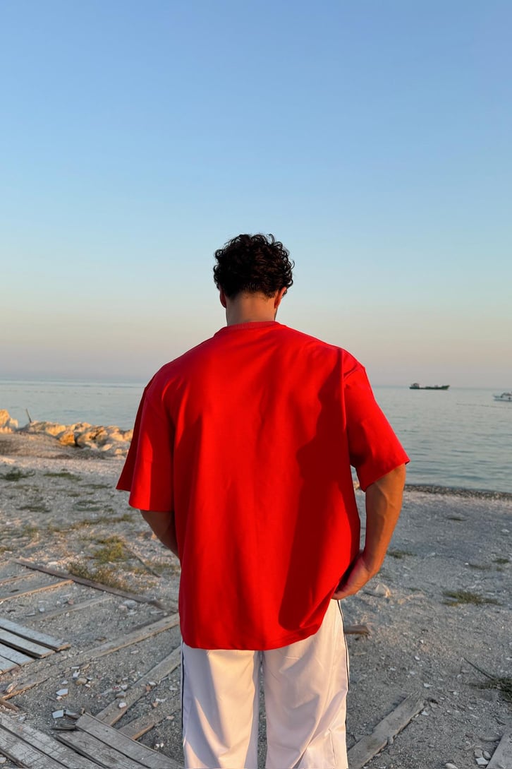 Flaw Atelier Basic Gri Oversize Tişört