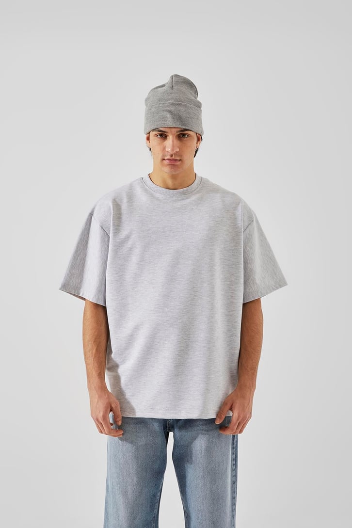 Flaw Atelier Basic Gri Oversize Tişört