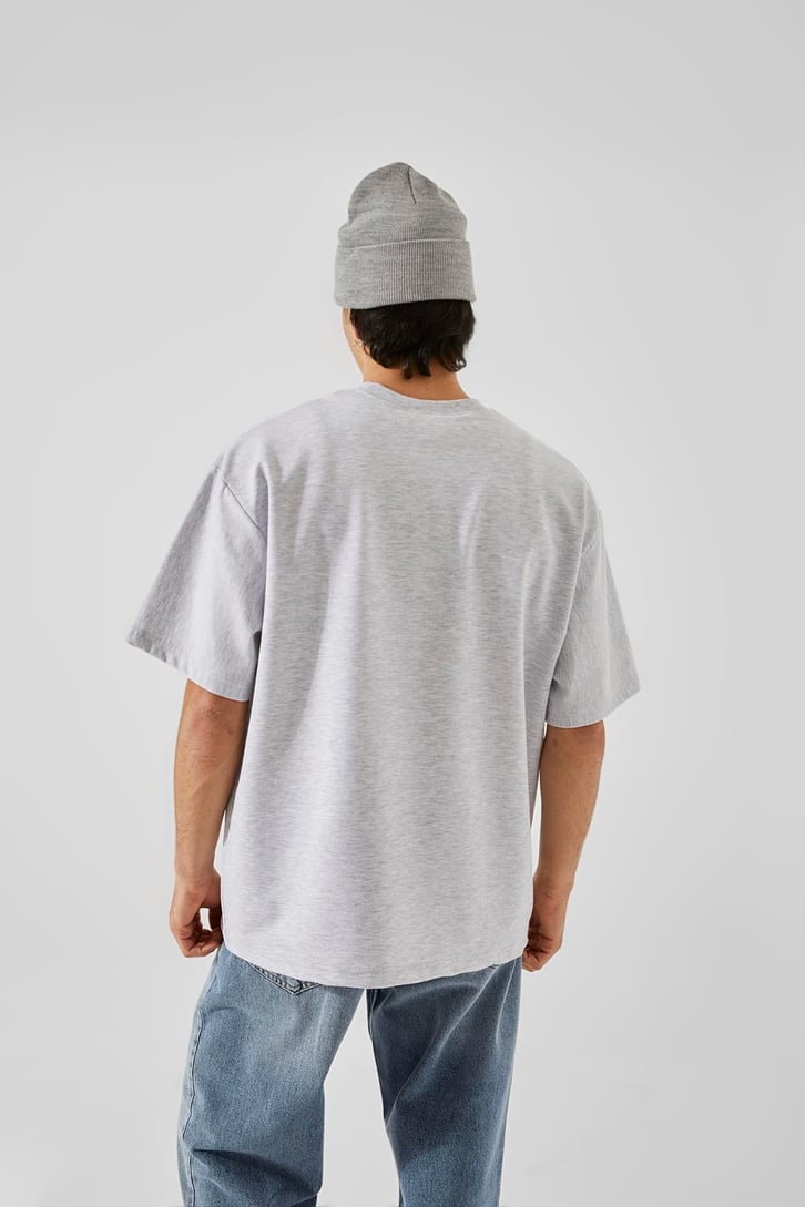 Flaw Atelier Basic Gri Oversize Tişört
