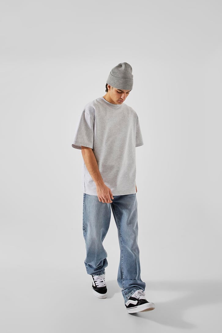 Flaw Atelier Basic Gri Oversize Tişört