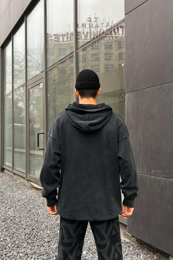 Flaw Atelier Basic Koyu Yeşil Oversize Hoodie