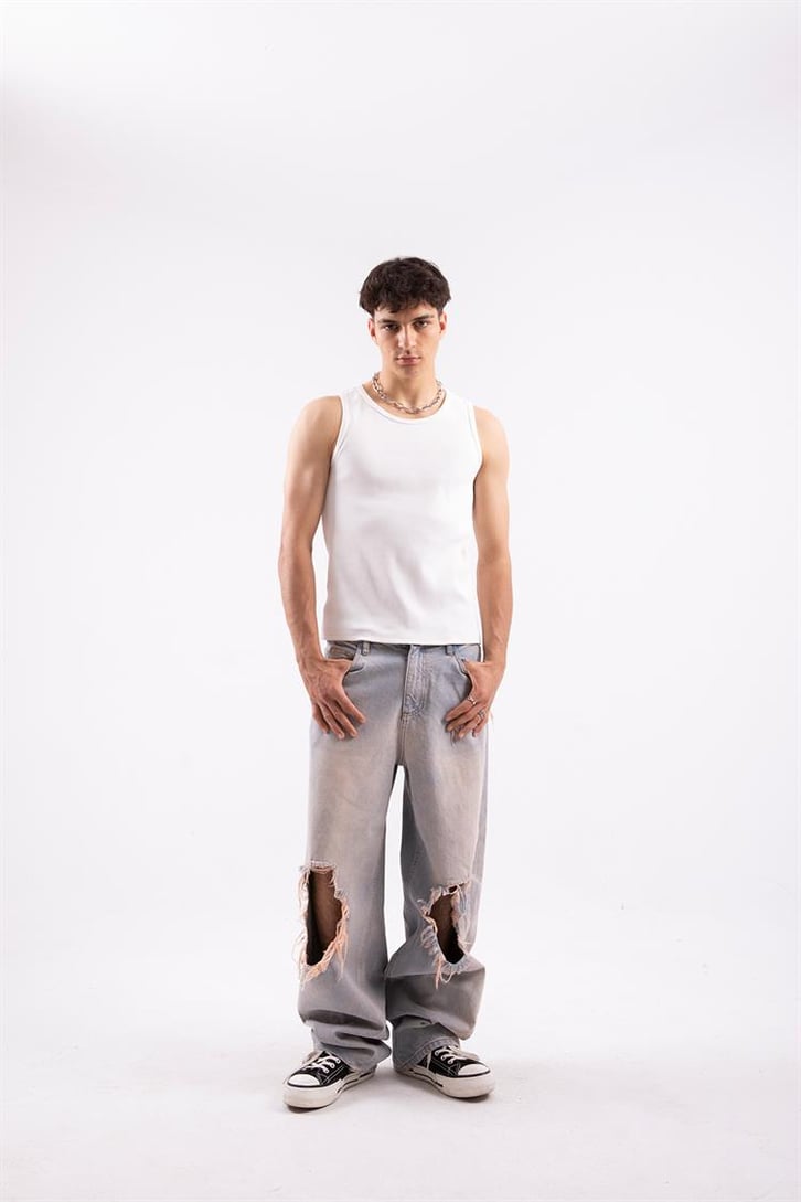 Flaw Atelier Basic Krem Top Tank