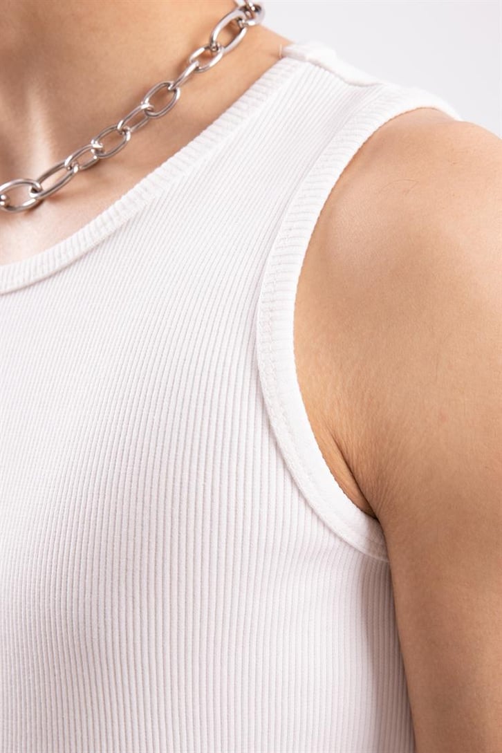 Flaw Atelier Basic Krem Top Tank