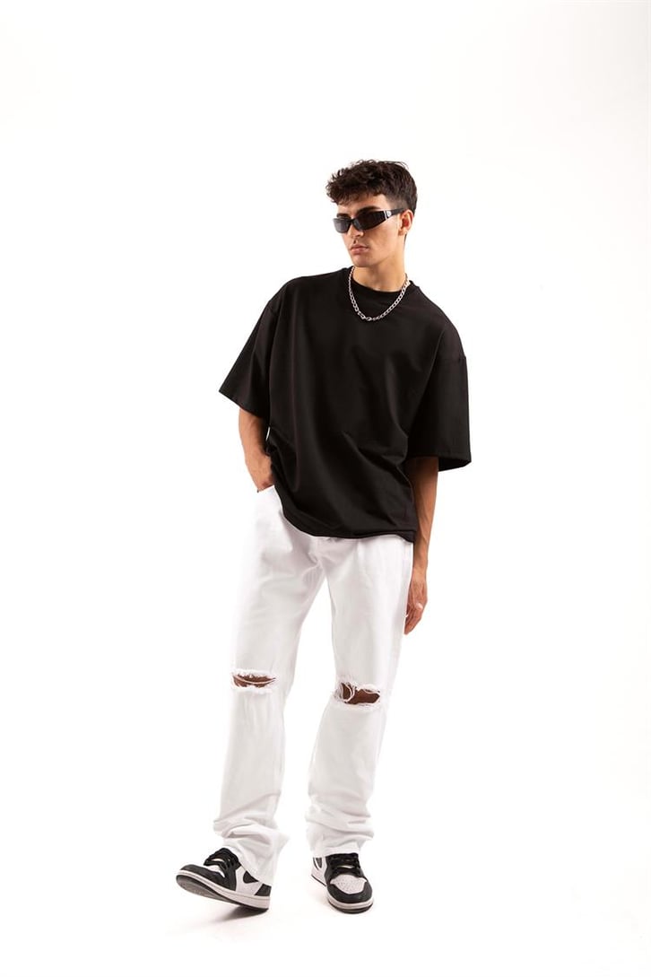 Flaw Atelier Basic Siyah Oversize Tişört