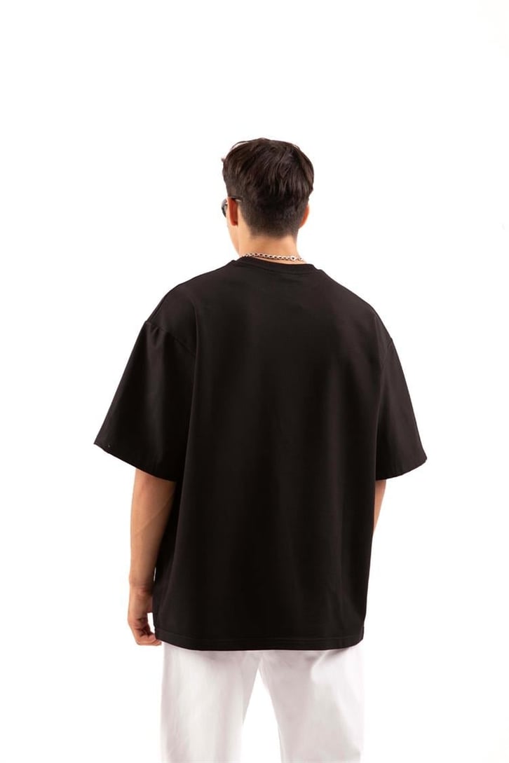 Flaw Atelier Basic Siyah Oversize Tişört