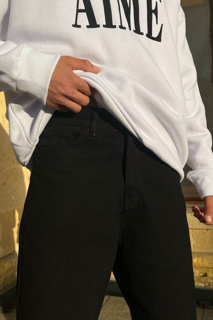 Flaw Atelier Basic Siyah Regular Fit Jean