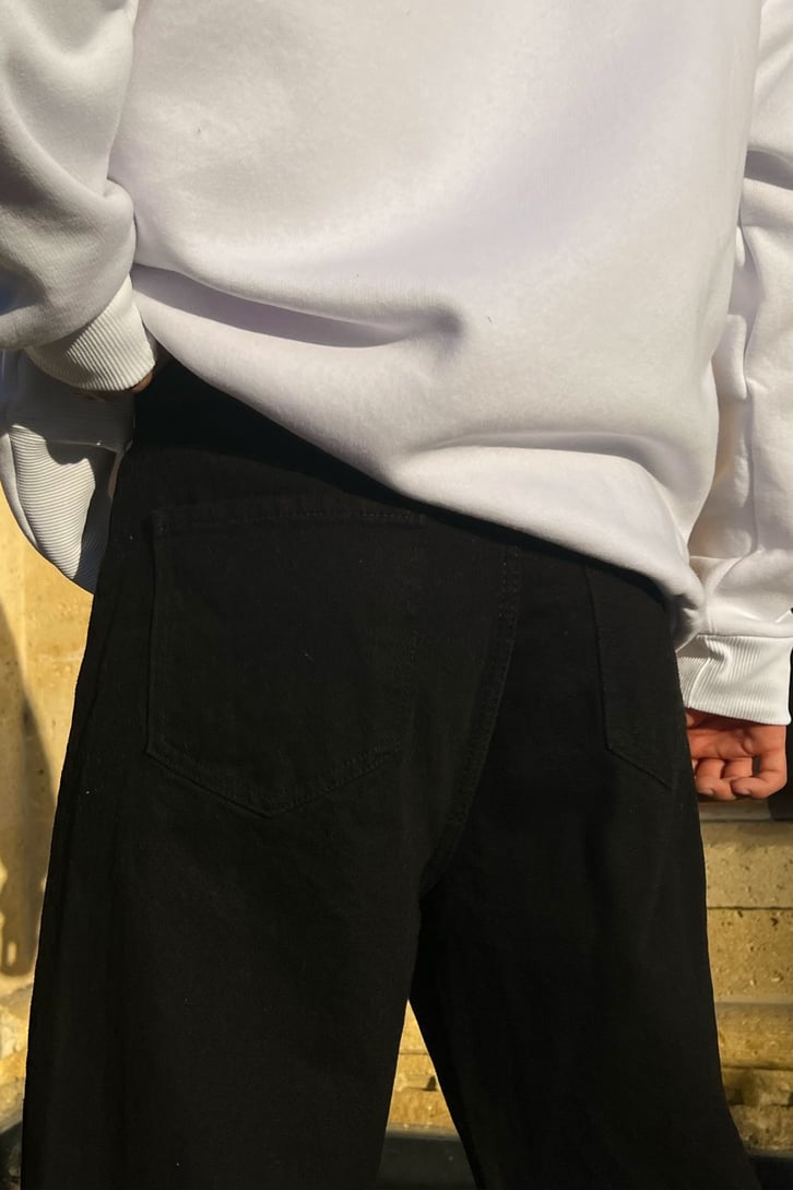 Flaw Atelier Basic Siyah Regular Fit Jean