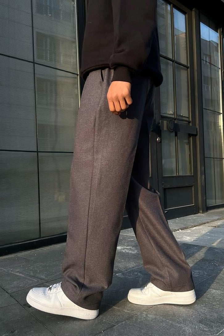 Flaw Atelier Bel Lastikli Füme Kumaş Pantolon