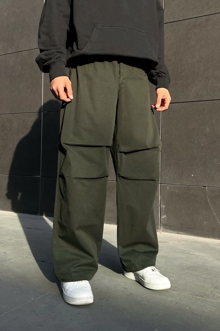 Flaw Atelier Bel Lastikli Paraşüt Kumaş Pantolon