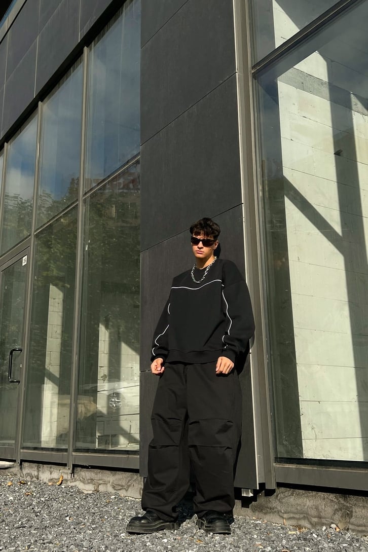 Flaw Atelier Bel Lastikli Paraşüt Kumaş Pantolon