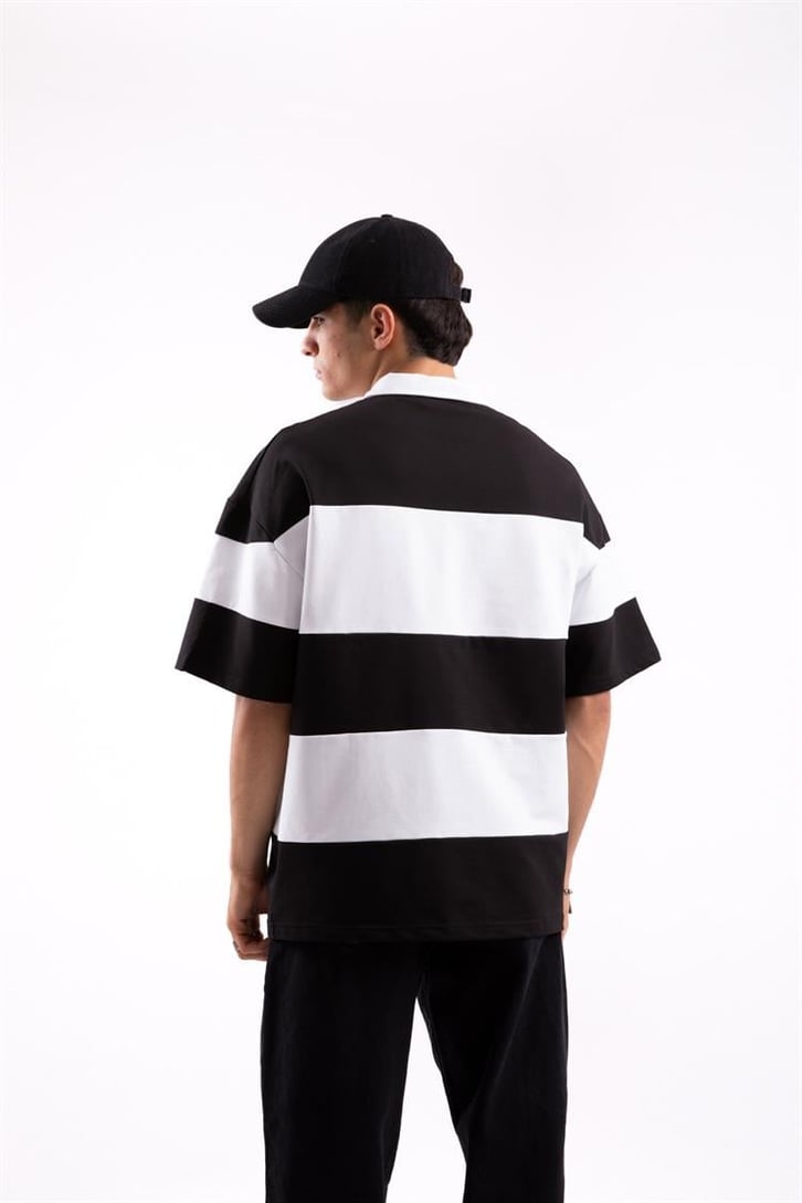 Flaw Atelier Çizgili Polo Yaka Tshirt