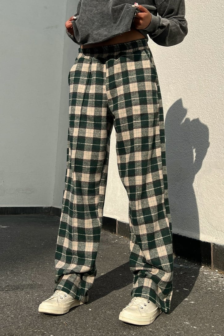 Flaw Atelier Ekose Kalın Kumaş Pijama Eşofman