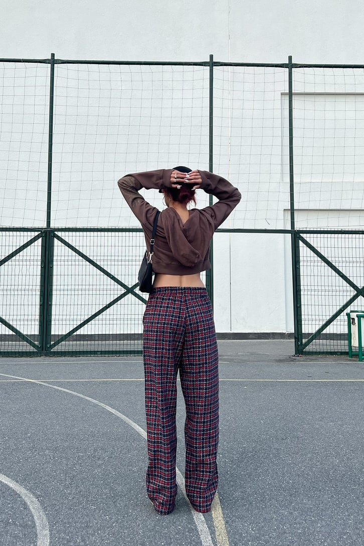 Flaw Atelier Ekose Kalın Kumaş Pijama Eşofman